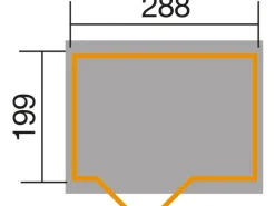 Holz-Lagerhaus Varius Kesseldruckimprägniert BxT: 288 cm x 199 cm*Weka Sale