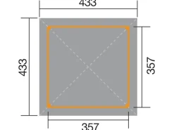Weka Pavillons|Holz-Pavillon Paradies imprägniert 357 cm x 357 cm Größe 4