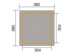 Weka Pavillons|Holz-Pavillon Paradies imprägniert 304 cm x 304 cm Größe 3