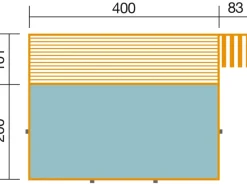 Massivholzpool 595 Gr.1 490 x 309 x 203 cm Blau Mosaik*Weka Best