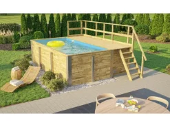 Massivholzpool 595 Gr.1 Technikraum/Sonnendeck 49 x 309 x 203 cm*Weka Discount