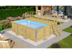 Massivholzpool 595 Gr.1 Technikraum/Sonnendeck 49 x 309 x 203 cm*Weka Discount