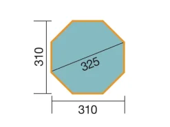 Massivholzpool 593 inkl. Leiter*Weka