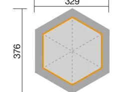 Weka Pavillons|Pavillon 656 Sparset Gr.2  399 cm x 461 cm