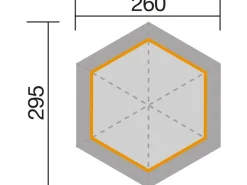 Weka Gartenlauben|Pavillon 656 Sparset Gr.1 mit Roten Dachschindeln 326 cm x 376 cm