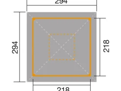 Pavillon Gartenoase 651 Gr. 1 mit Dachaufsatz 294 cm x 294 cm*Weka Clearance
