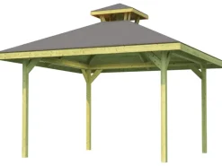 Weka Pavillons|Pavillon Gartenoase 651 Gr. 2 mit Dachaufsatz 380 cm x 380 cm