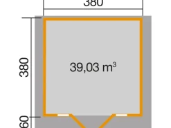 Weekendhaus 137 Gr.2  380 cm x 380 cm*Weka New