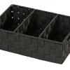 Wenko Universalboxen|Organizer Adria Schwarz 3 Fächer mit Griff 6 l Polypropylen 32 x 10 x 21cm