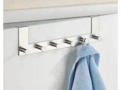 Wenko Rechen|Türgarderobe Celano 6 Haken Edelstahl rostfrei