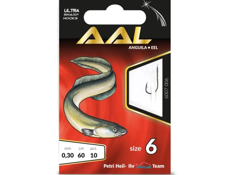 Aalhaken Geb. Brüniert Gr. 6 Ø 0,30 mm 60 cm*Westline Clearance