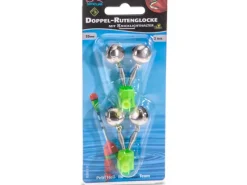 Westline Angeln|Doppel-Rutenglocke Fluo mit Knicklichthalter 2 Stück