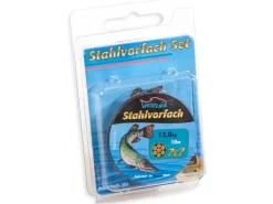 Stahlvorfach-Set 7x7 mit Klemmhülsen 10 m 12 kg*Westline Discount