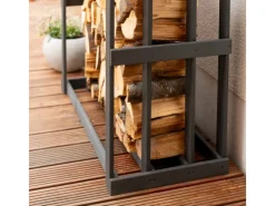 Westmann Kaminholzregale|Holz Kaminholzregal Harald Anthrazit 52x108x106 cm