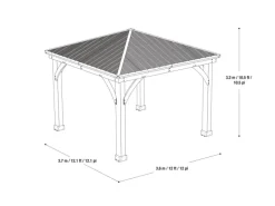 Westmann Gartenlauben|Holz Pavillon Devon 366 cm x 366 cm FSC®