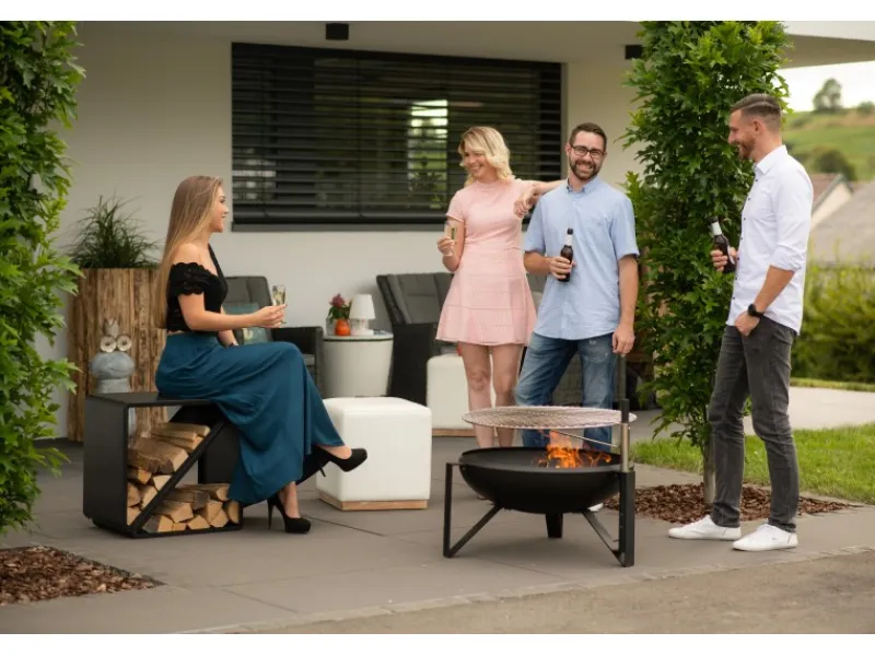 Kaminholzregal 57 cm x 36 cm x 56 cm Schwarz*Westmann Online