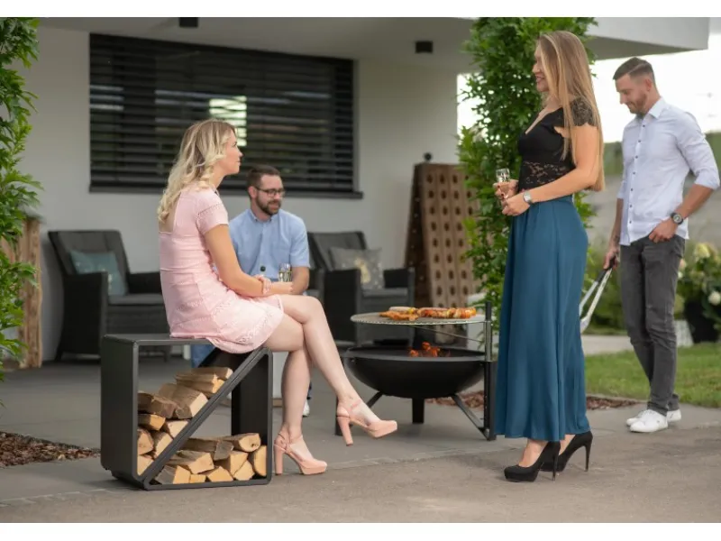 Kaminholzregal 57 cm x 36 cm x 56 cm Schwarz*Westmann Online