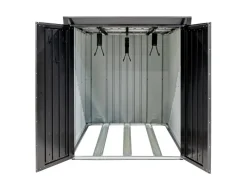 Metall-Fahrradgarage Velos 1 inkl. Boden 133 x 222 x 151 cm Schwarz*Westmann Online