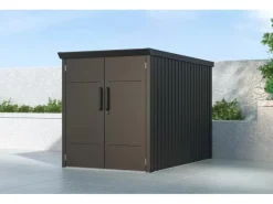 Metall-Fahrradgarage Velos 1 inkl. Boden 133 x 222 x 151 cm Schwarz*Westmann Online