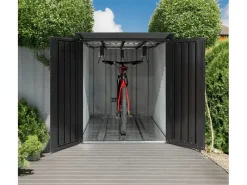 Metall-Fahrradgarage Velos 1 inkl. Boden 133 x 222 x 151 cm Schwarz*Westmann Online