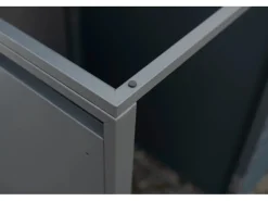 Westmann Mülltonnenboxen|Gartenschränke|Mülltonnenbox Kubus Metall 3er Box 240 l Anthrazit 116 x 200 x 80 cm