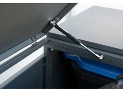 Mülltonnenbox Kubus Metall 4er Box 240 l Anthrazit 116 x 264 x 80 cm*Westmann Hot