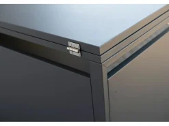 Mülltonnenbox Kubus Metall 4er Box 240 l Anthrazit 116 x 264 x 80 cm*Westmann Hot