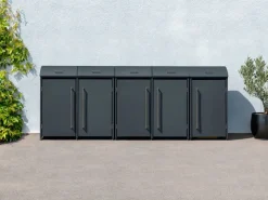 Westmann Mülltonnenboxen|Mülltonnenbox Moderna 5 x 240 l Anthrazit 83 cm x 350 cm x 135 cm