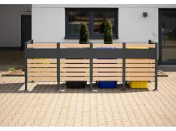 Mülltonnenverkleidung Planum Metall 4 x 240 l*Westmann Clearance