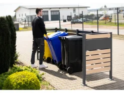 Mülltonnenverkleidung Planum Metall 4 x 240 l*Westmann Clearance