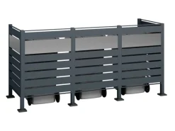 Mülltonnenverkleidung Planum Metall 3 x 240 l*Westmann Clearance