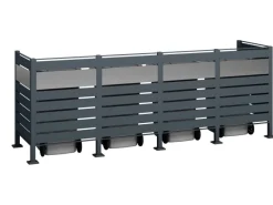 Mülltonnenverkleidung Planum Metall 4 x 240 l*Westmann