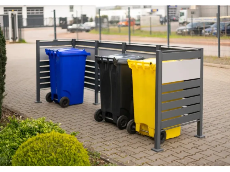 Mülltonnenverkleidung Planum Metall 4 x 240 l*Westmann