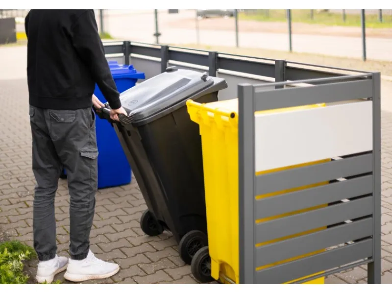 Mülltonnenverkleidung Planum Metall 4 x 240 l*Westmann