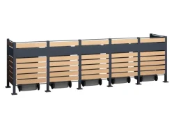 Westmann Mülltonnenboxen|Mülltonnenverkleidung Planum Metall 5 x 240 l