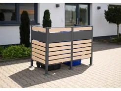 Mülltonnenverkleidung Planum Metall 2 x 240 l*Westmann Clearance