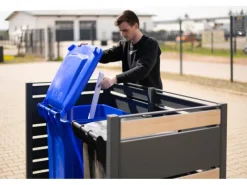 Mülltonnenverkleidung Planum Metall 2 x 240 l*Westmann Clearance