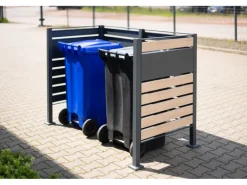 Mülltonnenverkleidung Planum Metall 2 x 240 l*Westmann Clearance