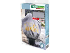 Deko-Haube Protect XL Grau mit Goldaufdruck 1,1 m x 1,1 m*Windhager Clearance