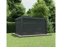 Ximax Markisen|Balkonsichtschutz|Seitenmarkise Aluminium Pergola 400 cm Dunkelgrau