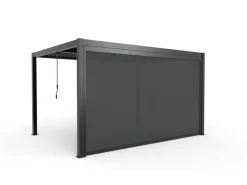 Ximax Markisen|Balkonsichtschutz|Seitenmarkise Aluminium Pergola 400 cm Dunkelgrau