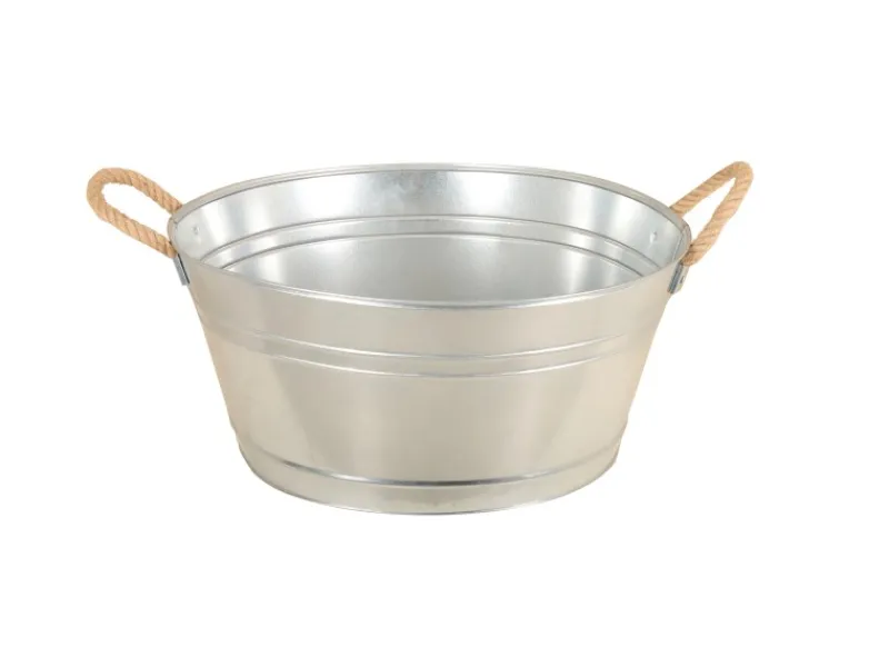 Zinkwanne mit Seilgriffen 42 cm x 54 cm x 25 cm* New