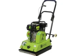 Zipper Bodenbearbeitung|Rüttelplatte ZI-RPE90 inkl. Gummimatte und Fahrwerk 90 kg 4 kW