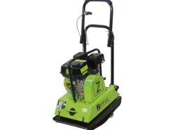 Zipper Bodenbearbeitung|Rüttelplatte ZI-RPE90 inkl. Gummimatte und Fahrwerk 90 kg 4 kW